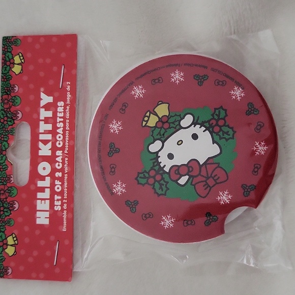 Hello Kitty Car Holiday Ceramic Coasters Set - Picture 1 of 5